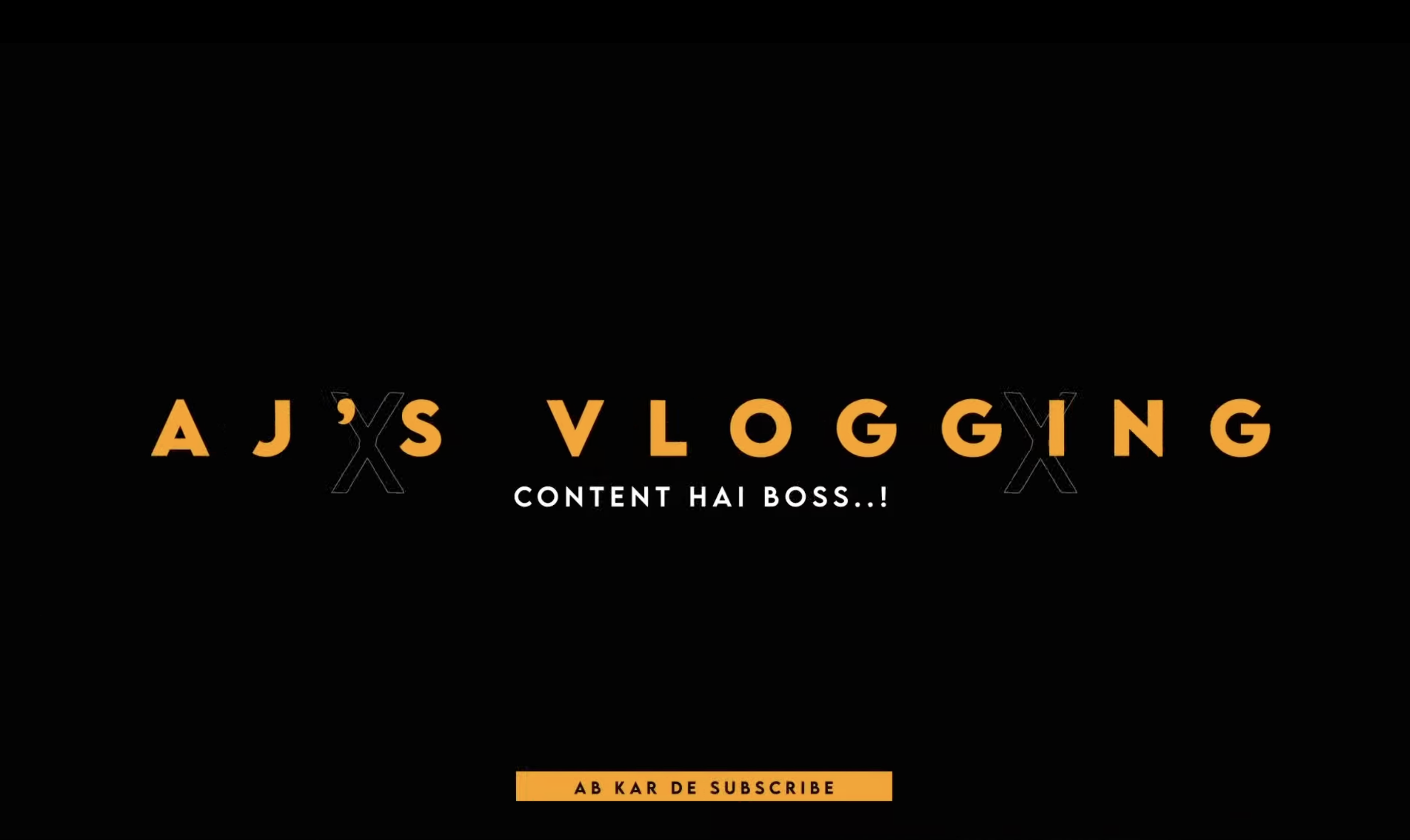 AJ's Vlogging Intro